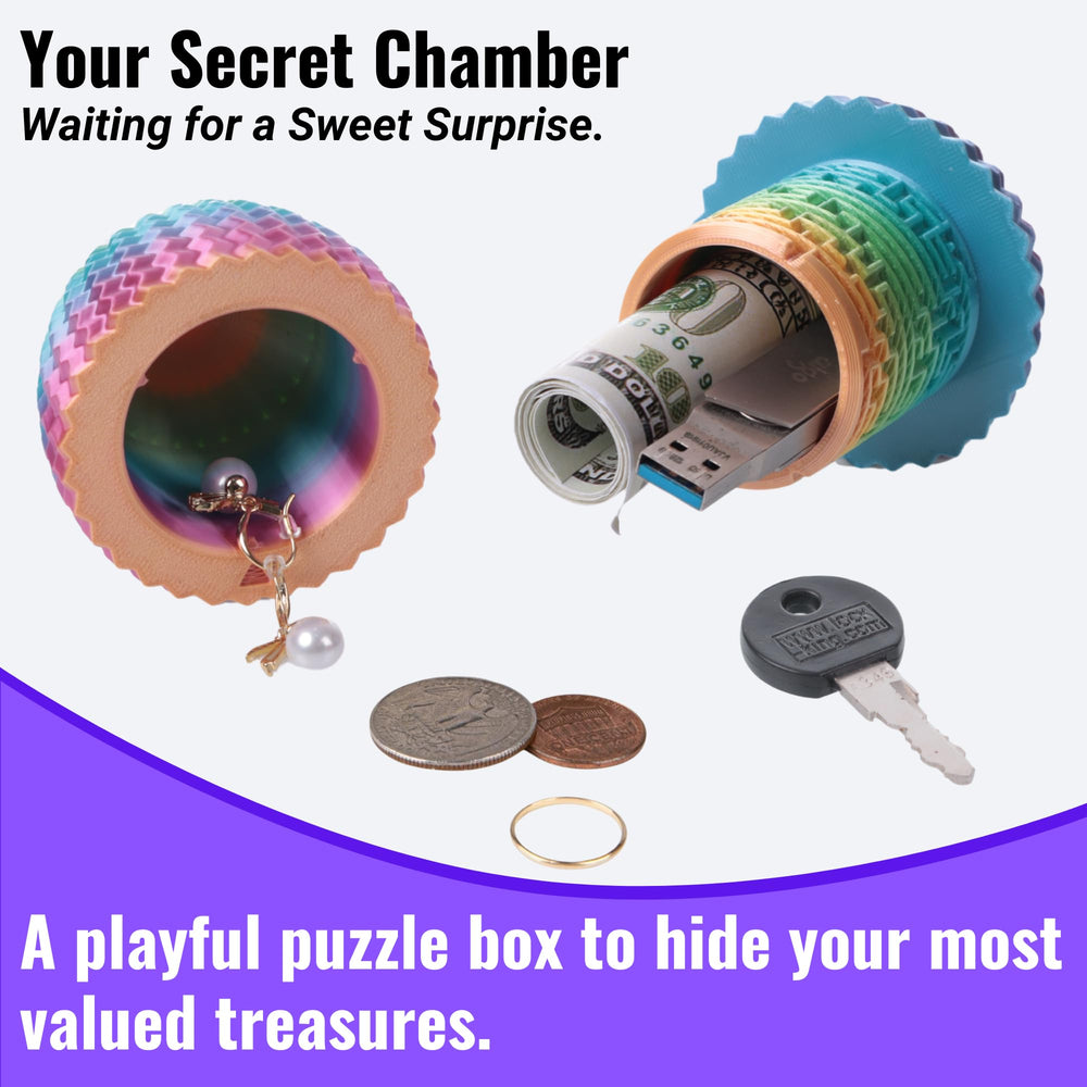 Galapopo Mystery Egg Puzzle Box inner chamber securely houses cash or small gifts