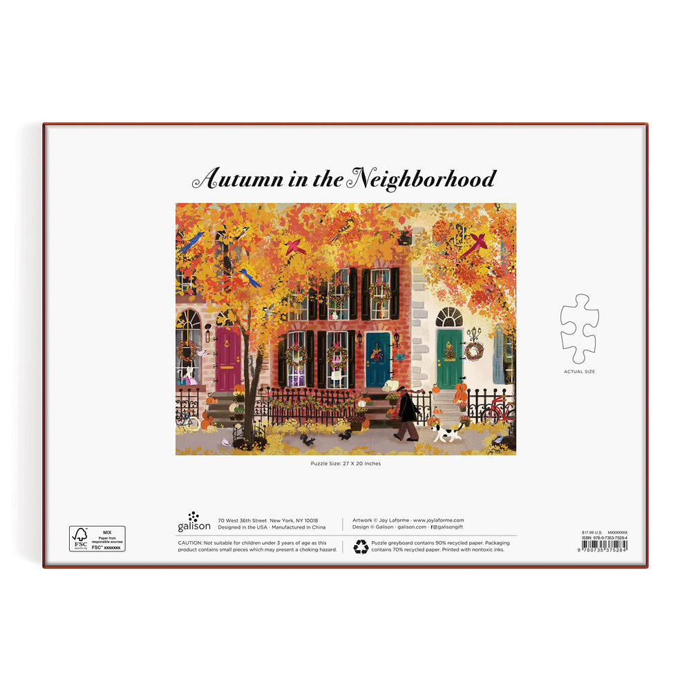 Galison storage box features the completed artwork, helping keep pieces safe.