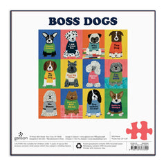 Galison Boss Dogs puzzle box and insert provide easy reference