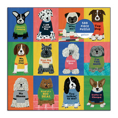 Galison Boss Dogs 500-piece puzzle dogs on paw focus invites curiosity
