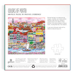Galison Colors of Porto puzzle with beachgoers scene for cozy family puzzle night.