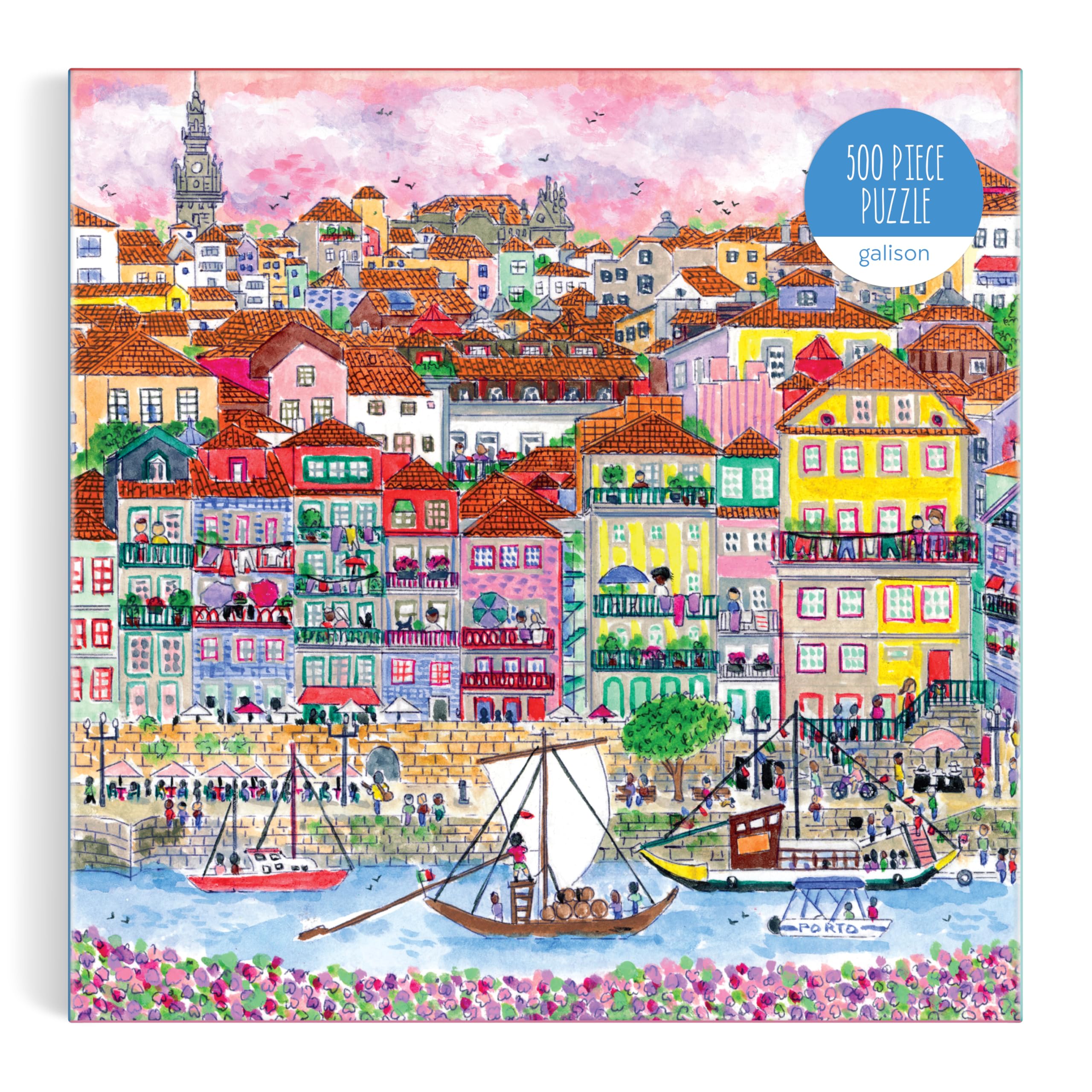 Galison Colors of Porto puzzle artwork by Michael Storrings sparks travel memories.
