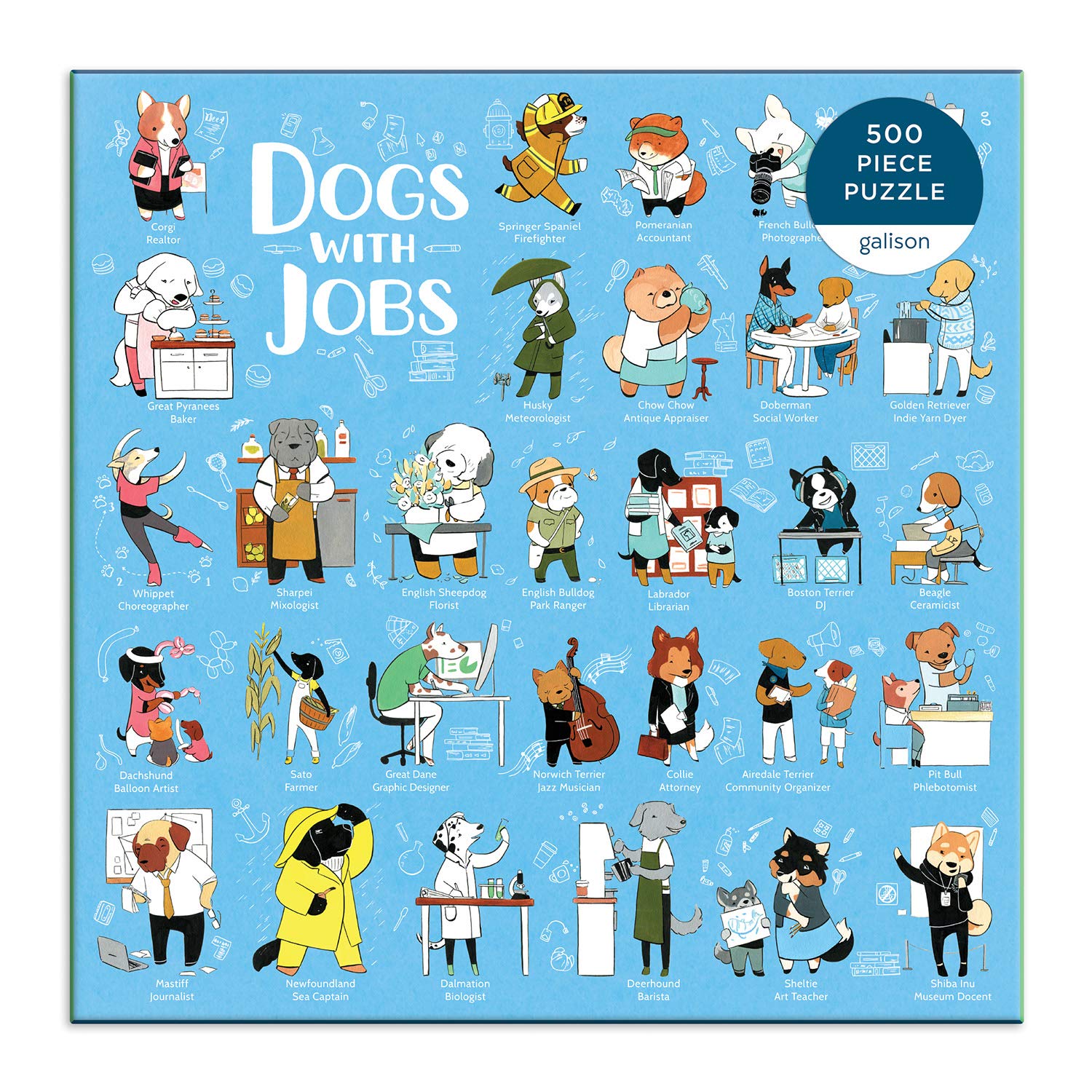 Galison Dogs with Jobs: Chow Chow antique appraiser focus.