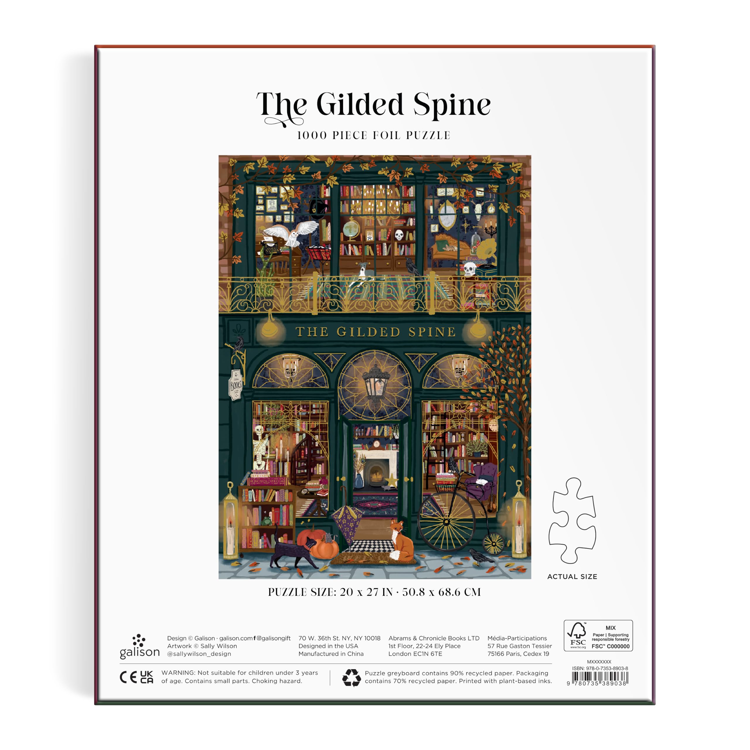 Galison thick ribbon-cut puzzle pieces showing texture and durable construction