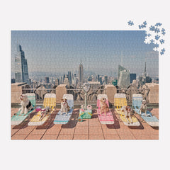 Galison Gray Malin Dogs of New York City puzzle details, reveals vibrant photography as you build.