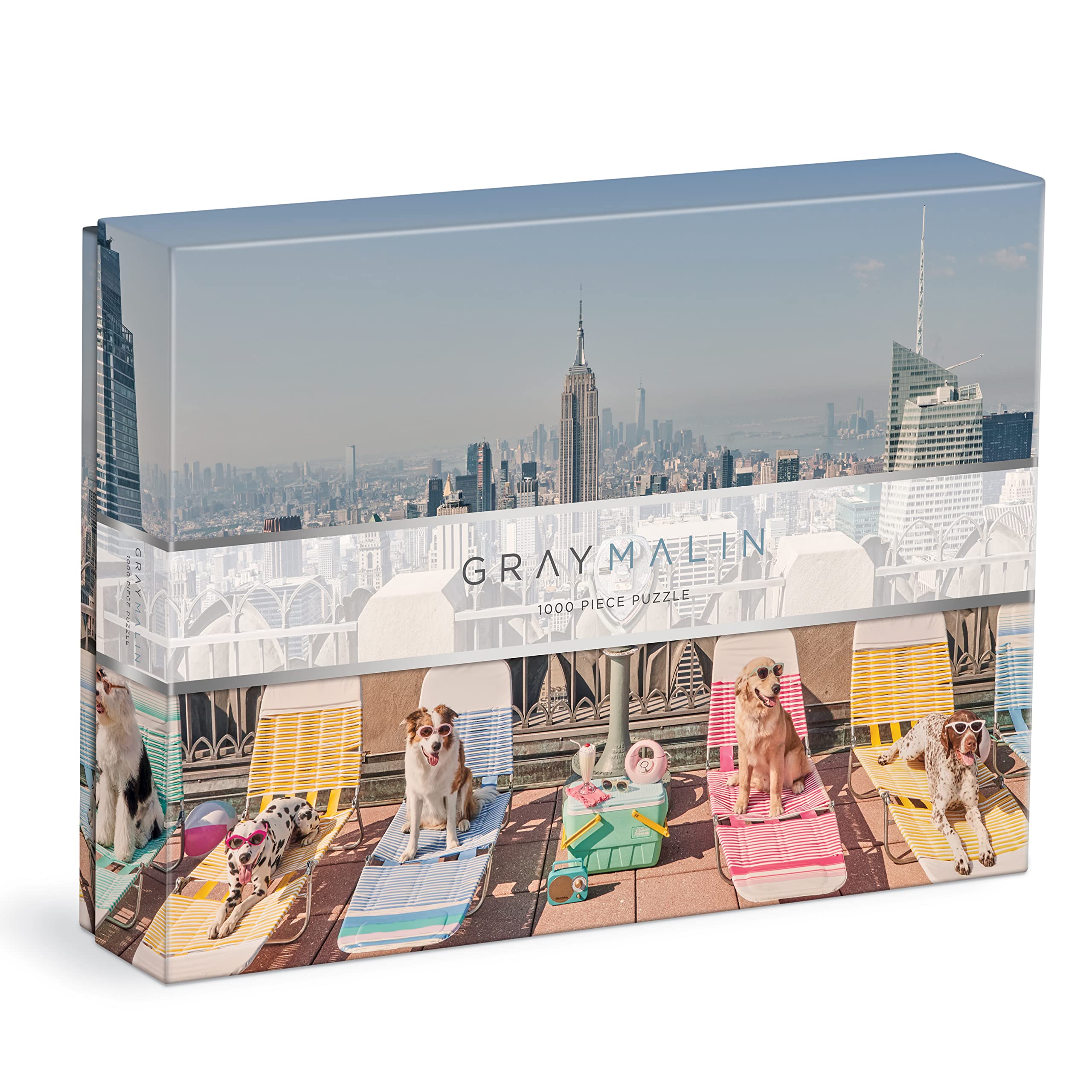 Galison Gray Malin Dogs of New York City puzzle, gift-ready for art lovers.