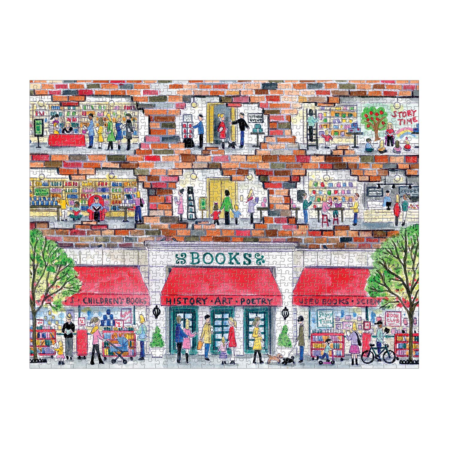 Galison puzzle box for A Day at the Bookstore by Michael Storrings