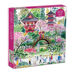 Galison Michael Storrings tea garden puzzle—calming 300-piece artwork for family enjoyment