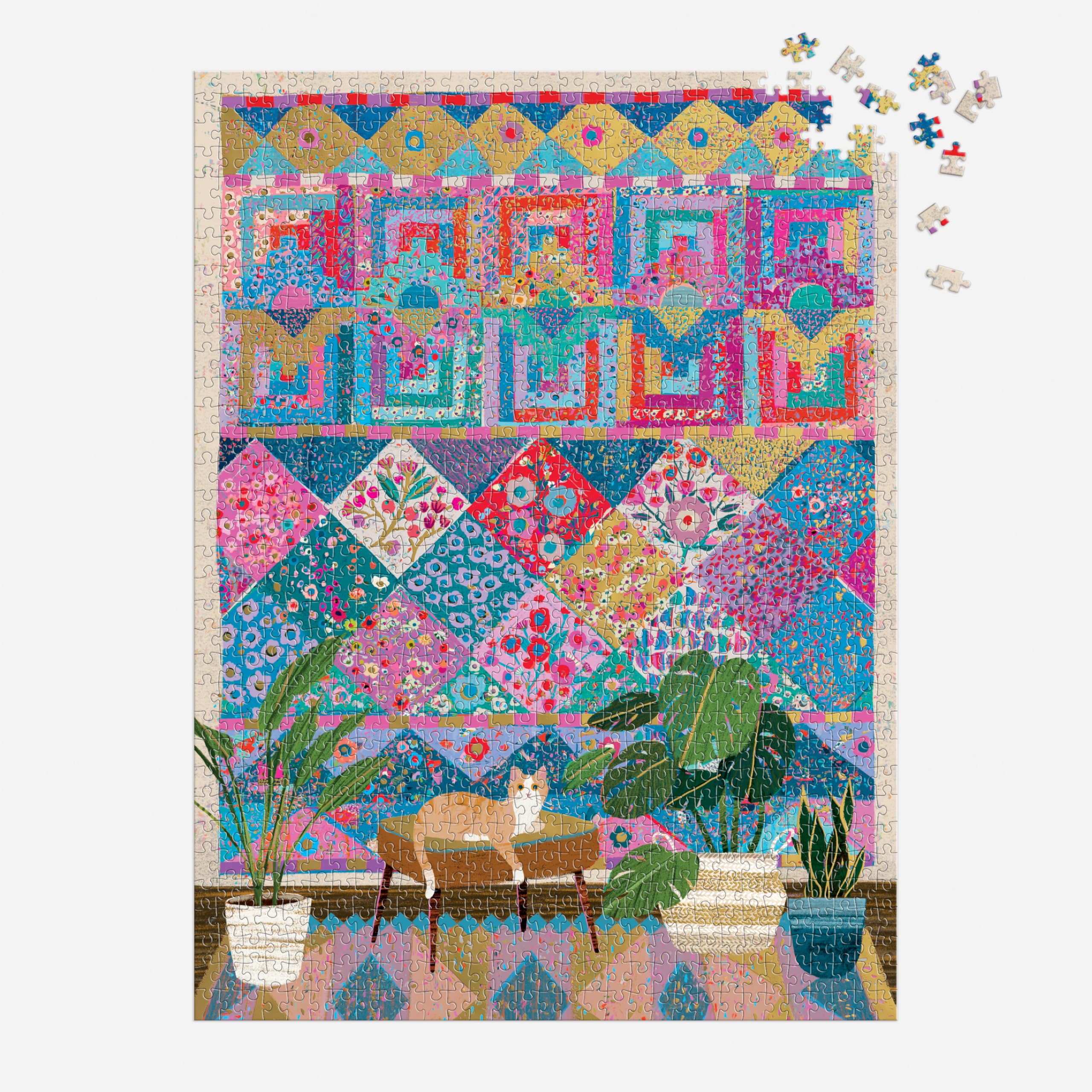 Galison Quilter's Corner quilt patterns close-up invites cozy crafting.