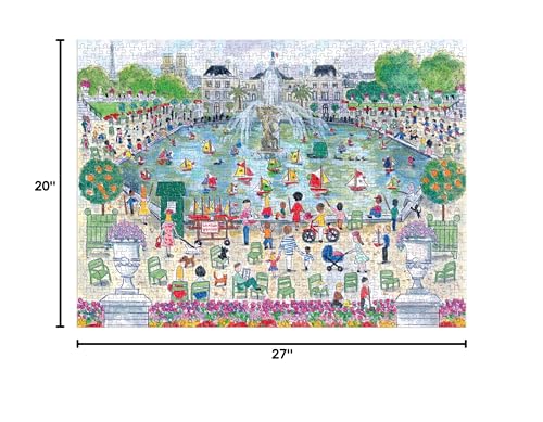 Galison Springtime in Paris completed puzzle 27x20 for display-worthy art