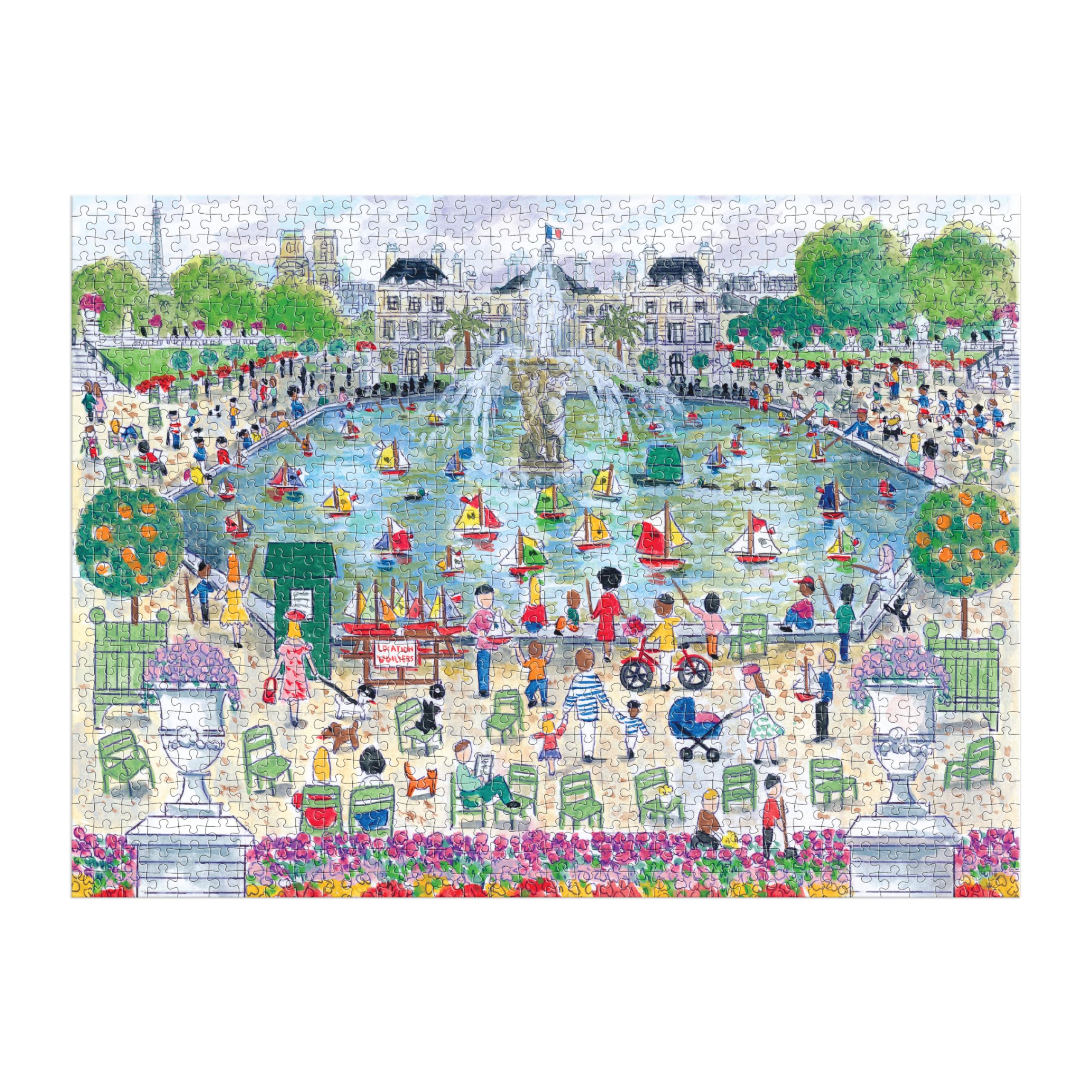 Galison Springtime in Paris Luxembourg Gardens spring scene for relaxing evenings