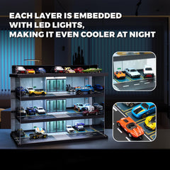GALUMO four-tier garage stores up to 58 vehicles.