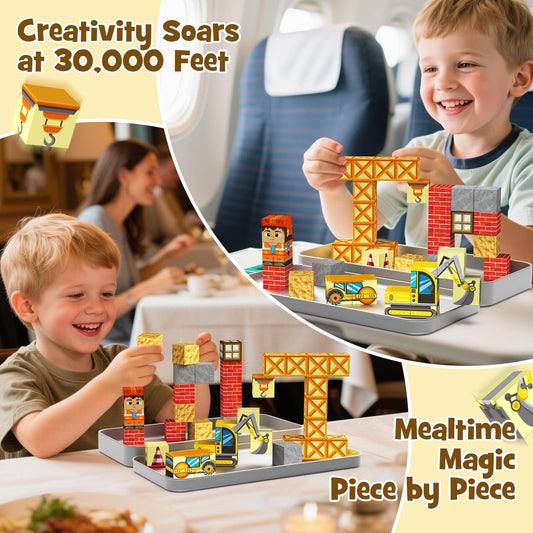 Gamcrown 35-piece blocks create creative 3D structures for imaginative play.