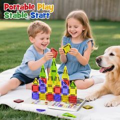 Gamcrown 40-piece magnetic blocks for endless, mess-free building during trips