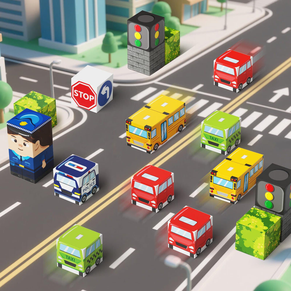 Gamcrown Building Blocks City World supports imaginative role-play in a bustling town.