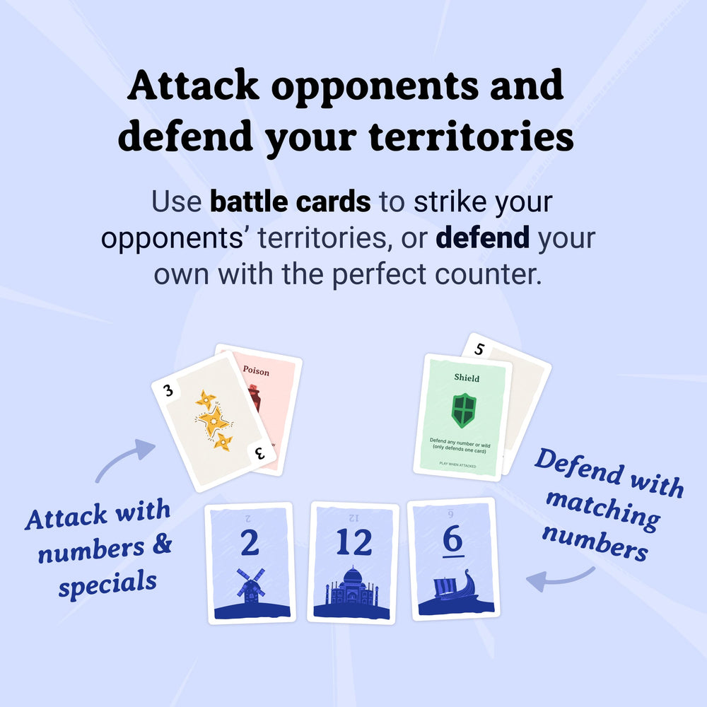 Kingdoms durable card stock withstands family game nights