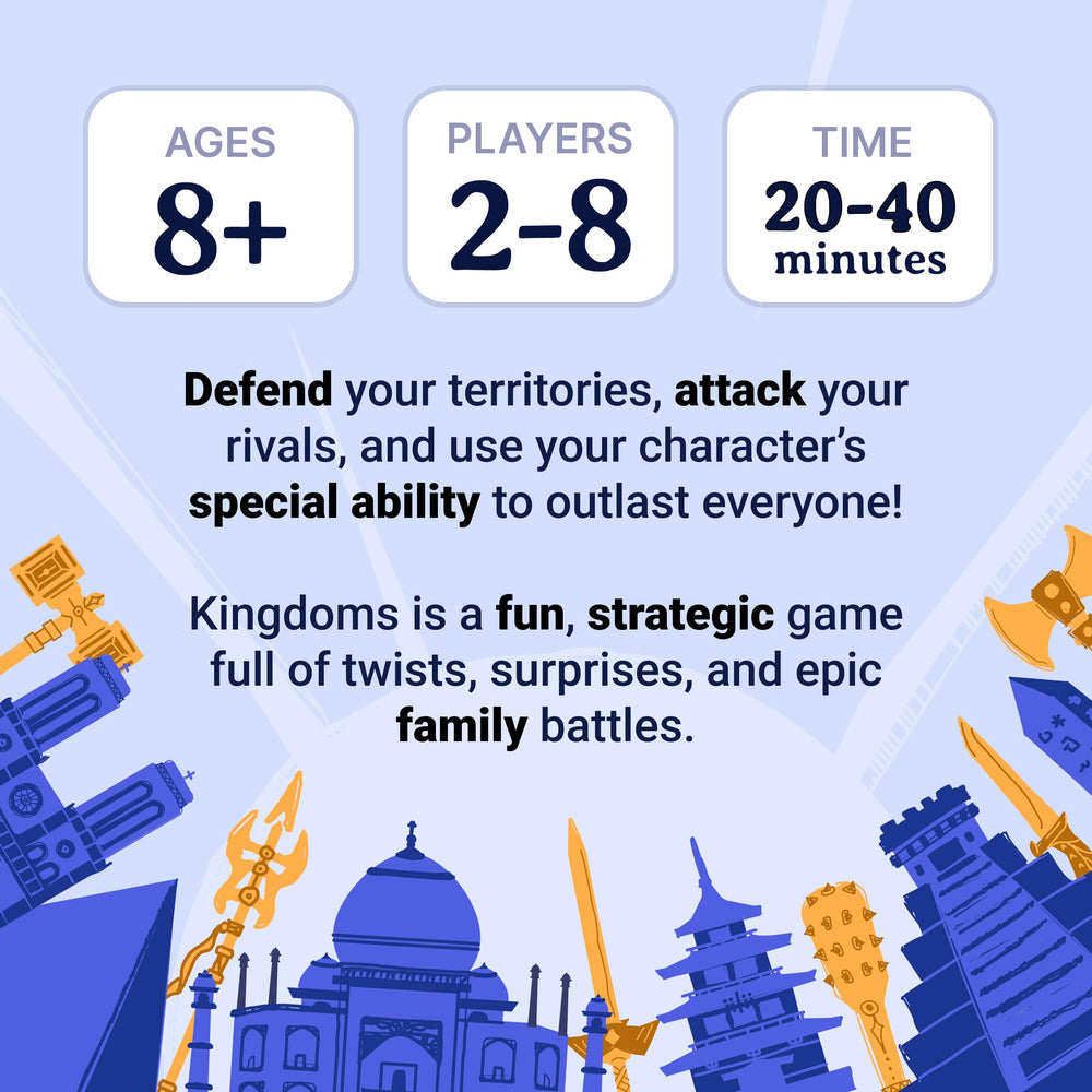 Kingdoms family game night setup sparks friendly competition