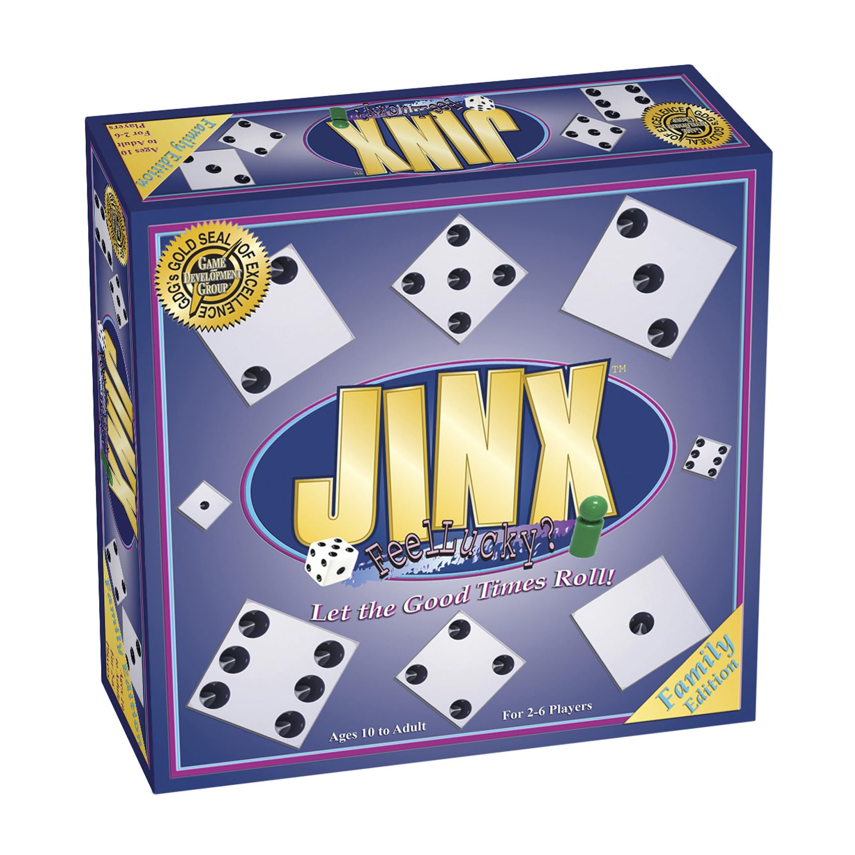 Game Development Group's Jinx box cover invites family game night with excitement
