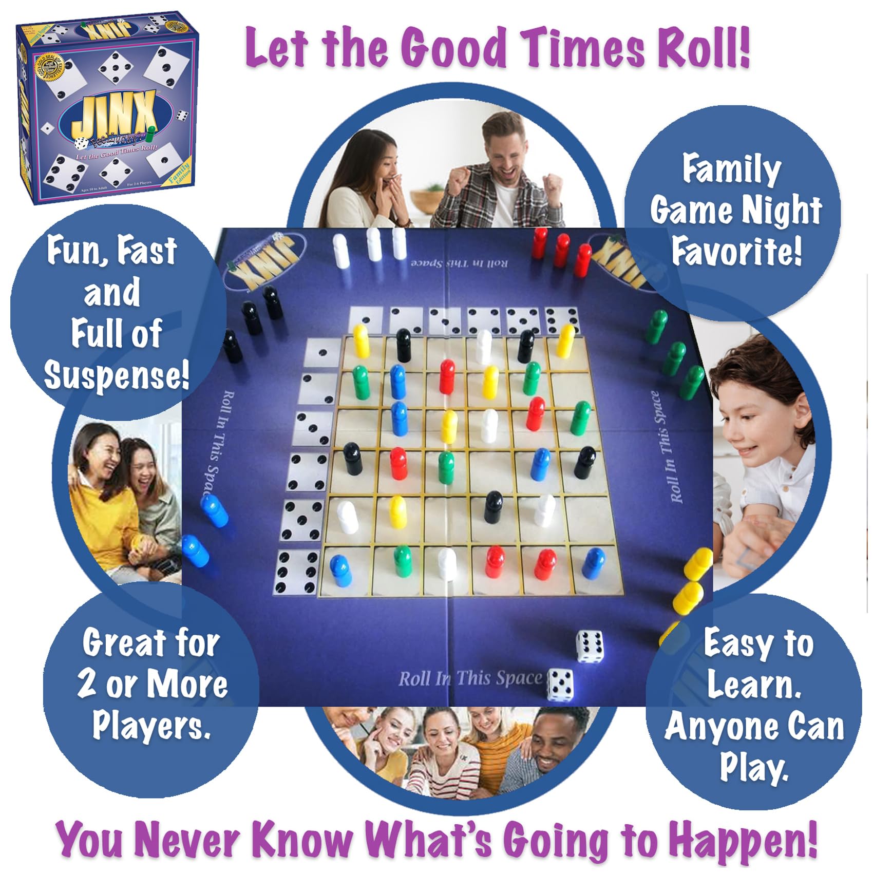 Close-up of dice roll emphasizing suspenseful luck and reversals