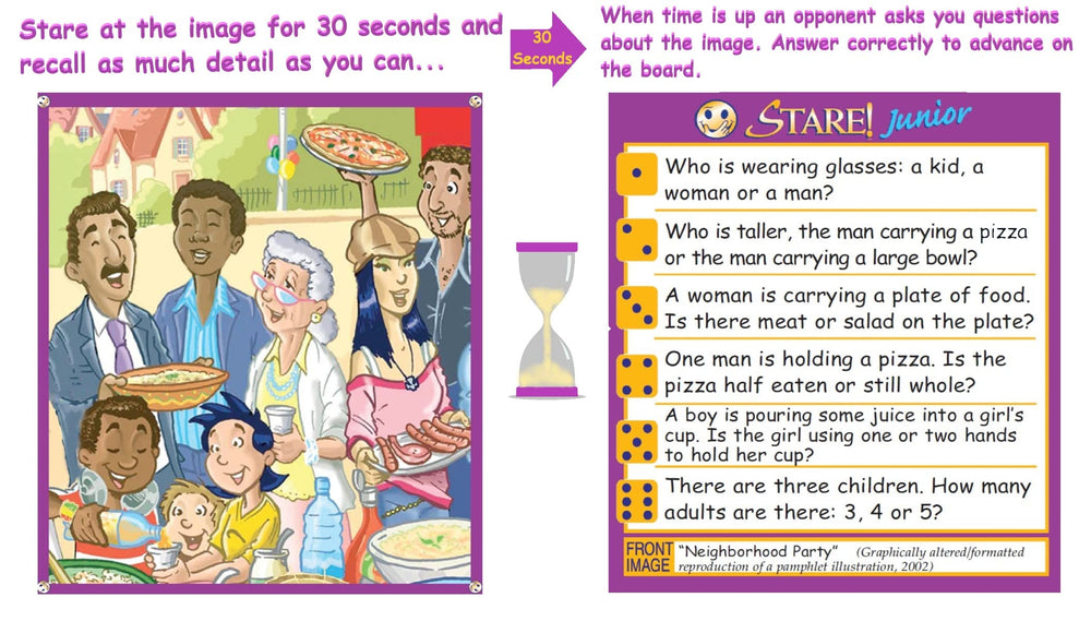 Stare Junior visual memorization showcases varied scenes to sharpen attention to detail.