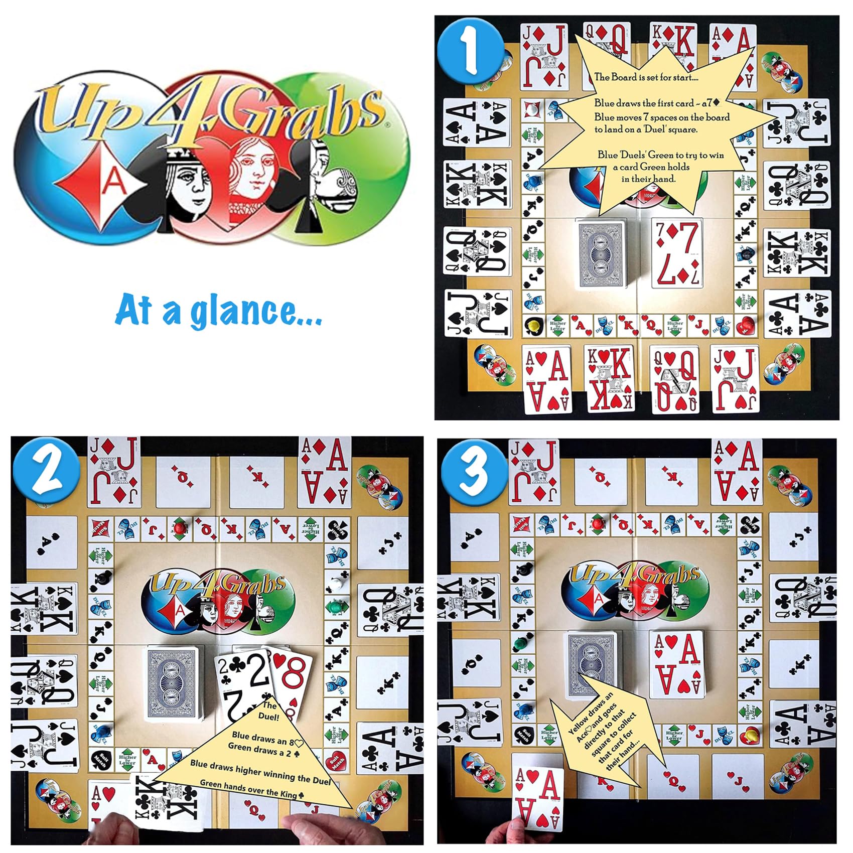 Game Development Group Up 4 Grabs ace-face collection targets strategic goals.