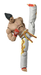 Game Dimensions Kazuya Mishima figure includes battle effect parts for dynamic scenes.