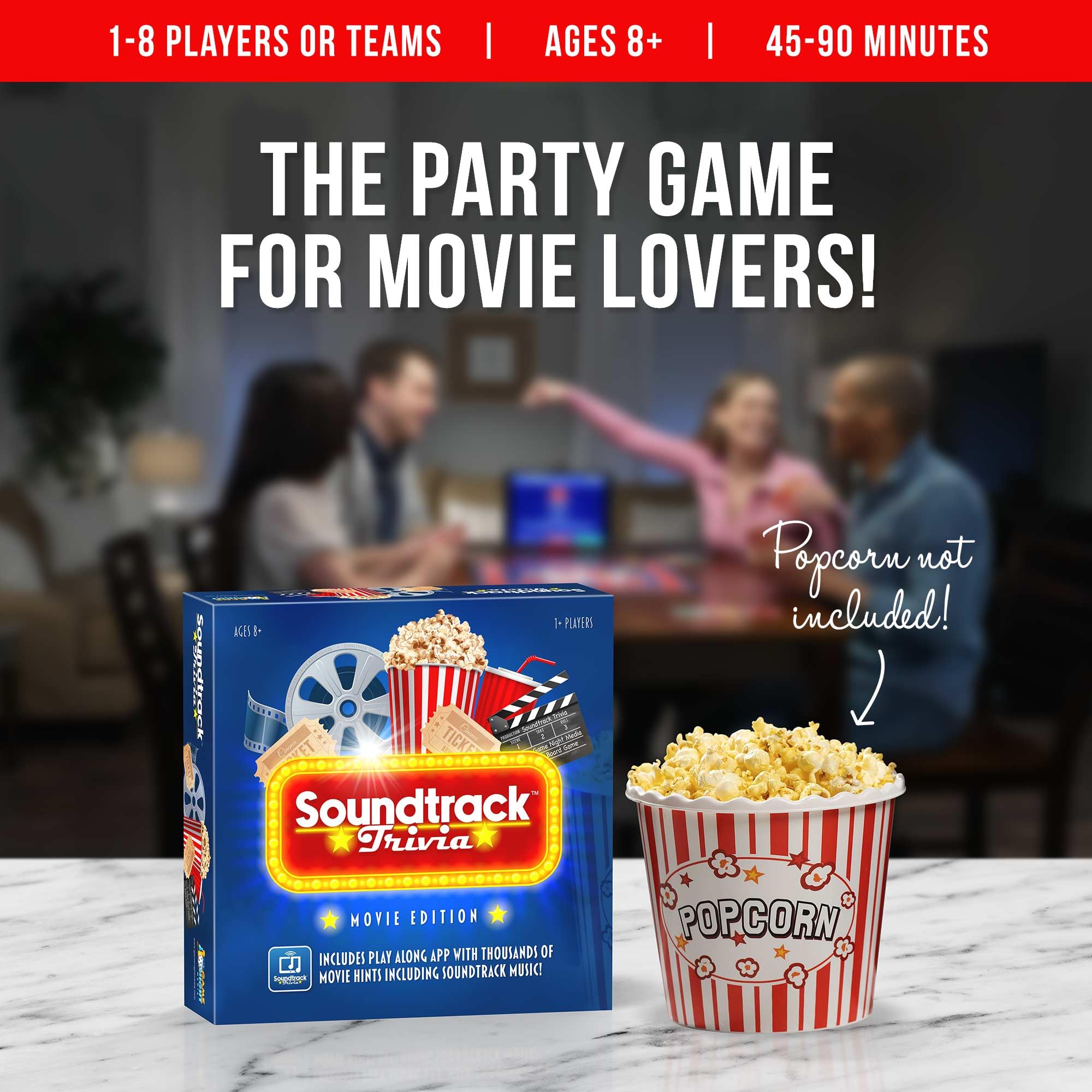Game Night Media Soundtrack Trivia clip icon signaling quick 15-second movie hints.
