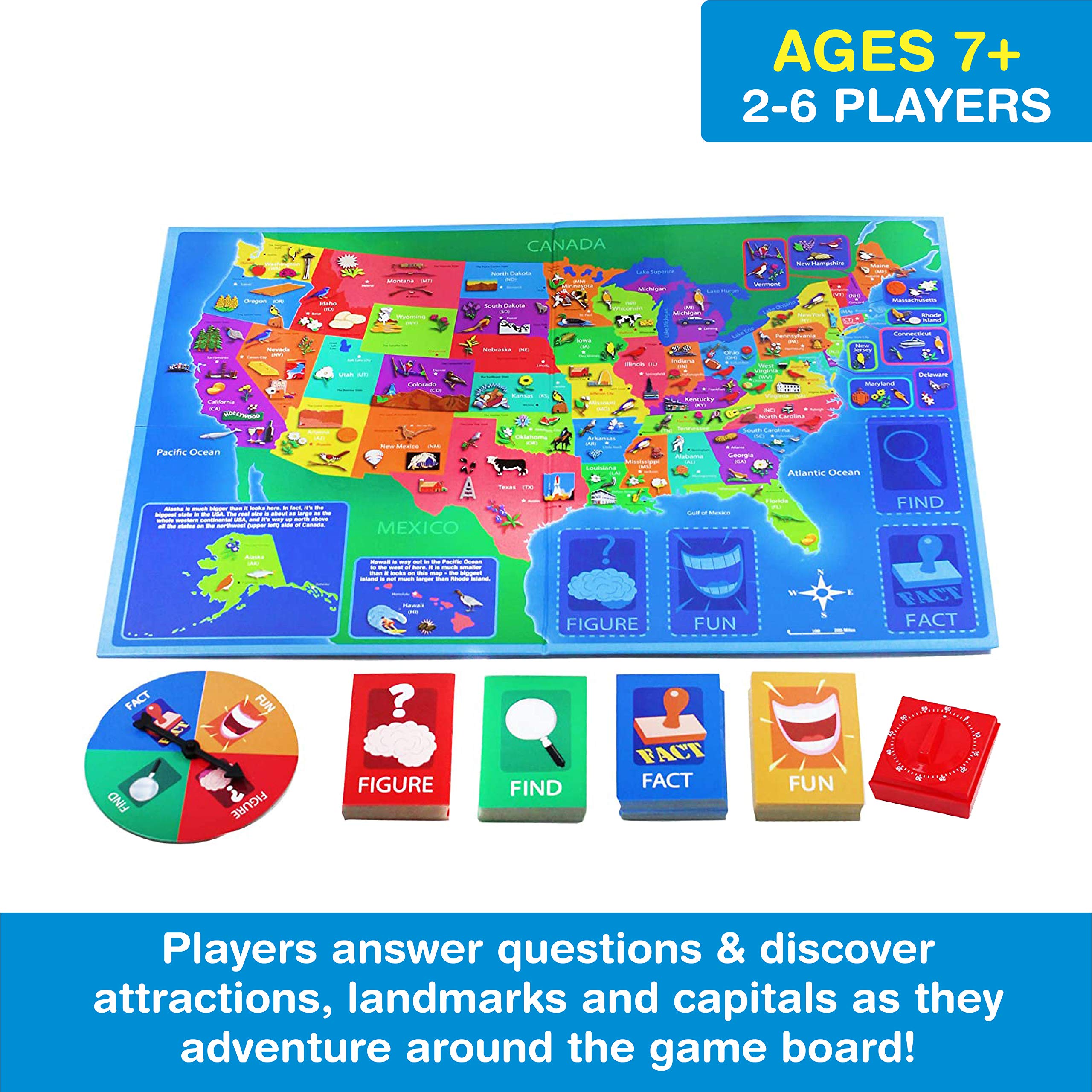 Game Zone Great States fact cards display state birds and flowers for curious minds.