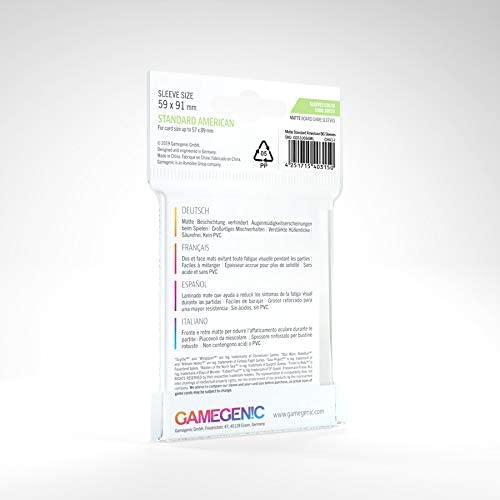 Close-up of Gamegenic matte sleeve texture and reinforced thickness