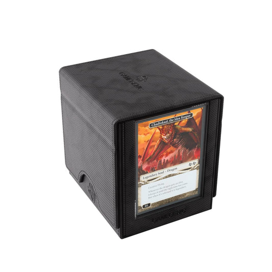 Gamegenic Sidekick Pro 100+ XL Slide Card Case displaying top card with UV protection.