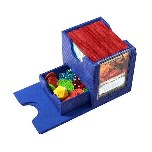 Gamegenic Sidekick Pro 100+ XL deck box showing integrated token drawer and interior storage