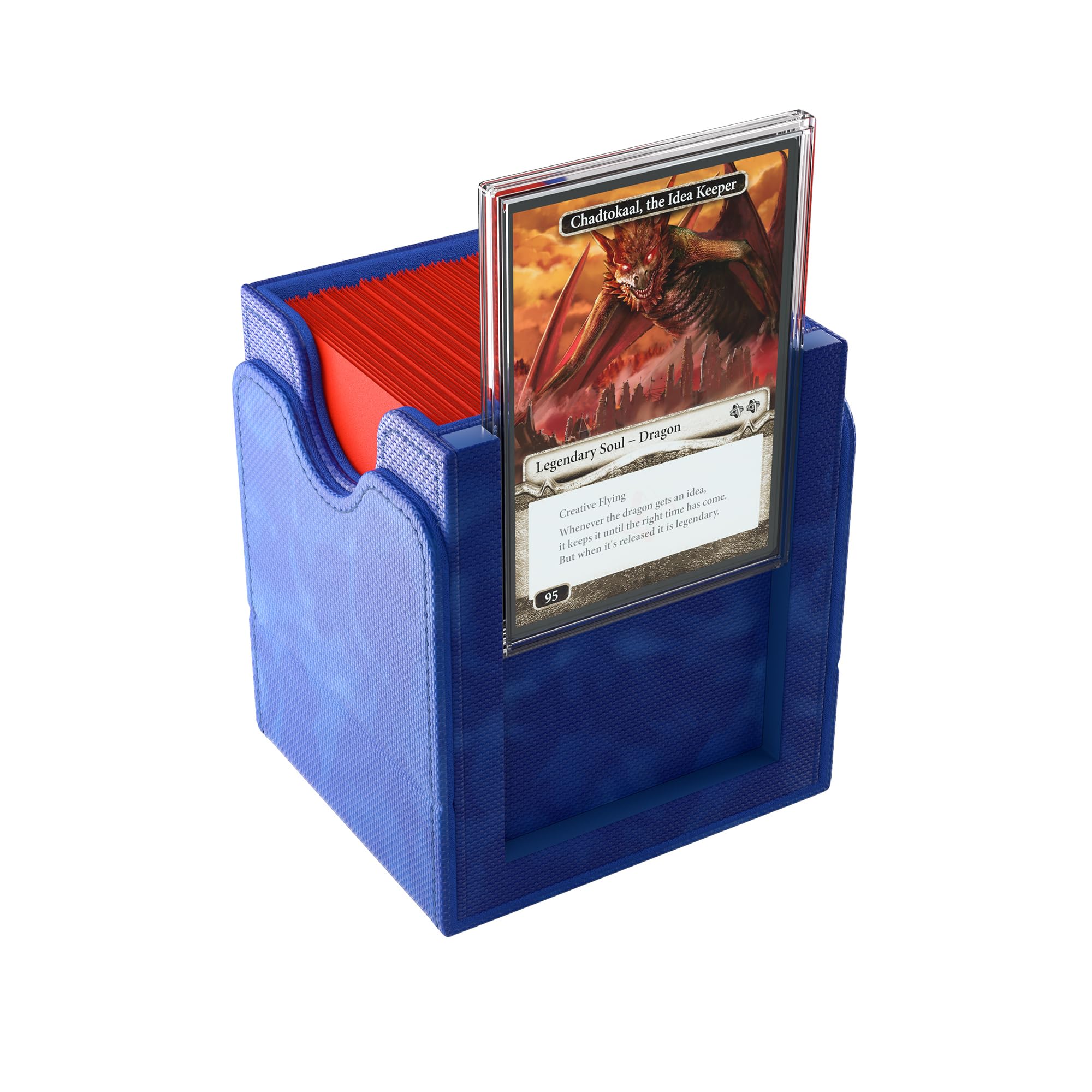 Gamegenic Squire Plus interior with extra thick inner sleeves safeguards double-sleeved cards.