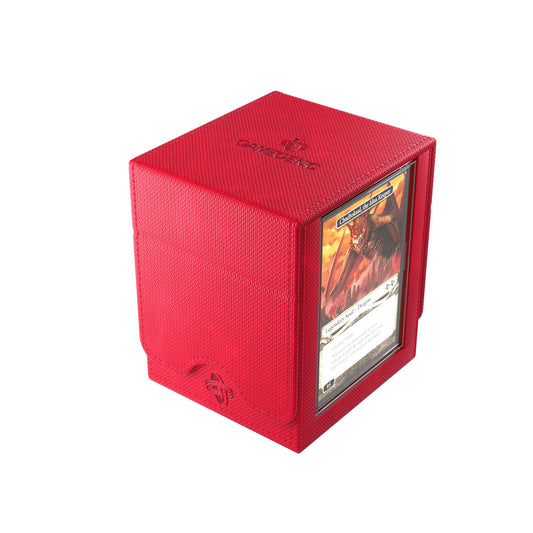 Gamegenic Squire Plus detachable slide card case displaying top card during play.