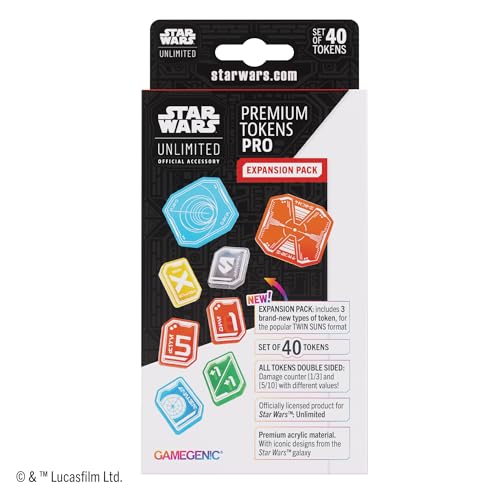 Gamegenic Star Wars Unlimited Premium Tokens Pro Blast Counter enhances combat timing during games.