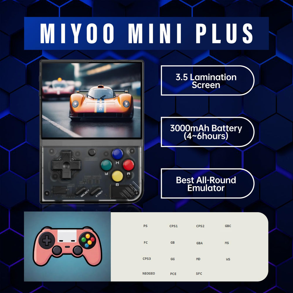 GameLo Miyoo Mini Plus 3000mAh battery enables longer play sessions.