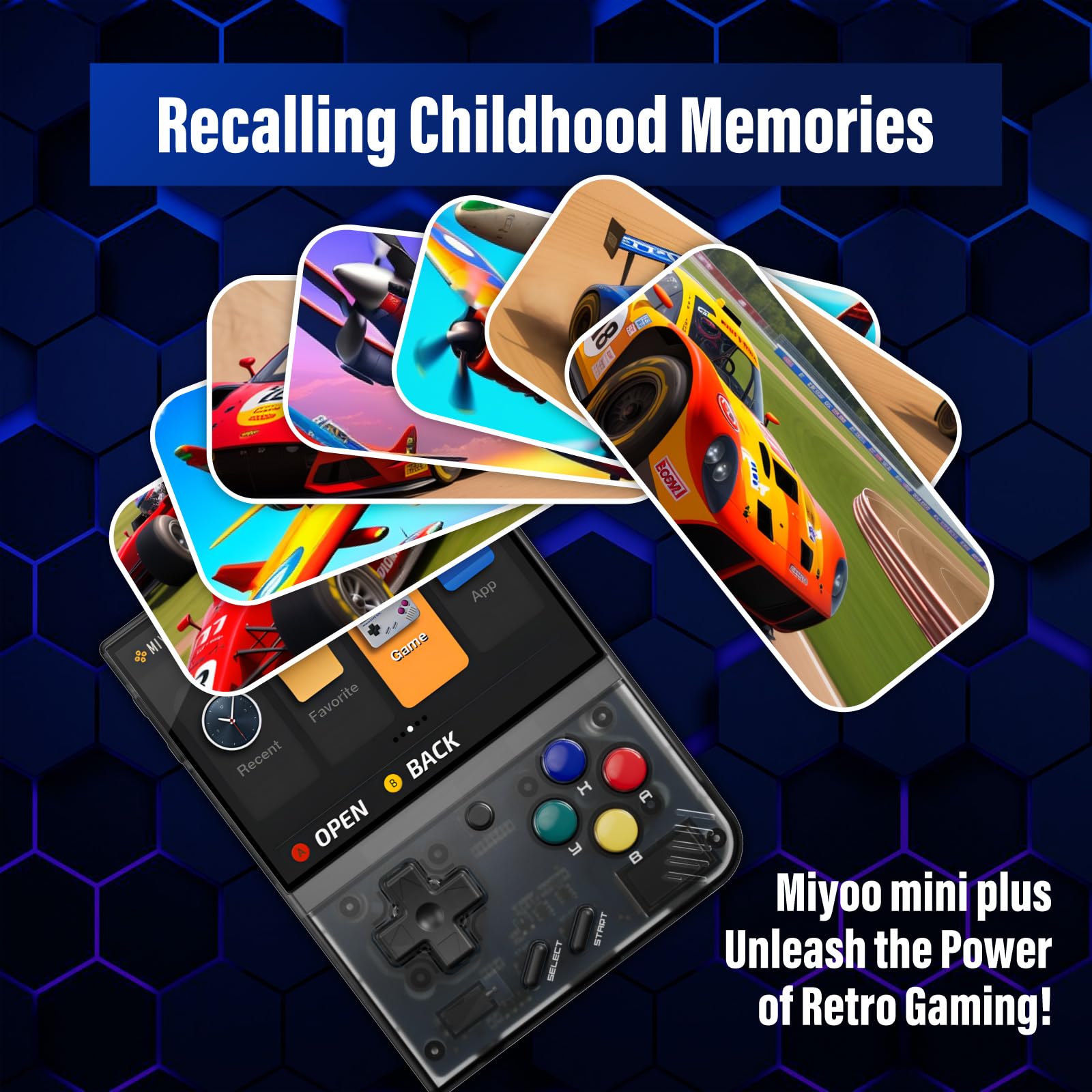 GameLo Miyoo Mini Plus includes a 64GB memory card for instant access.