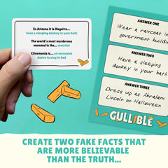 Gamely Gullible fake-answers prompts showcase creativity and social play.