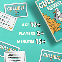 Gamely Gullible players around the table enjoying a lively bluffing round.