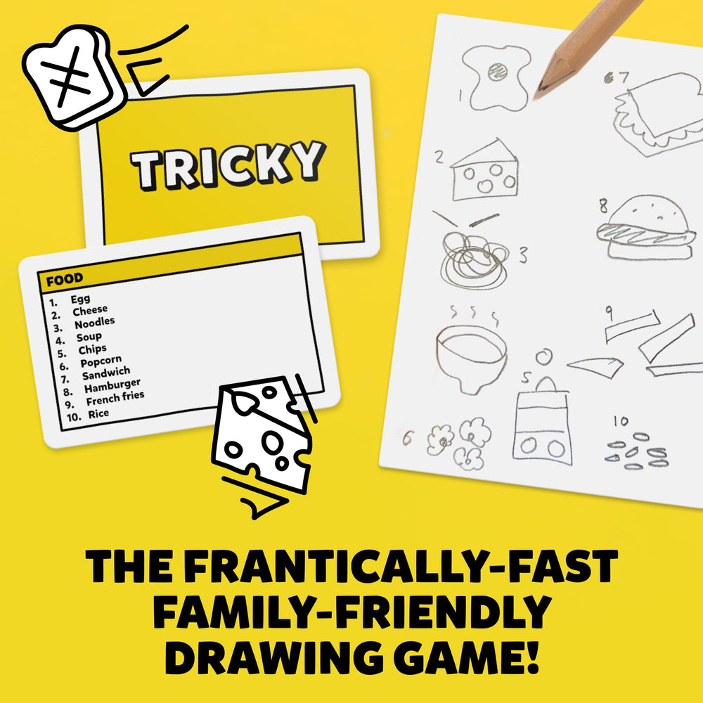 Gamely Six Second Scribbles pencils and paper invite spontaneous creativity and speedy sketches.