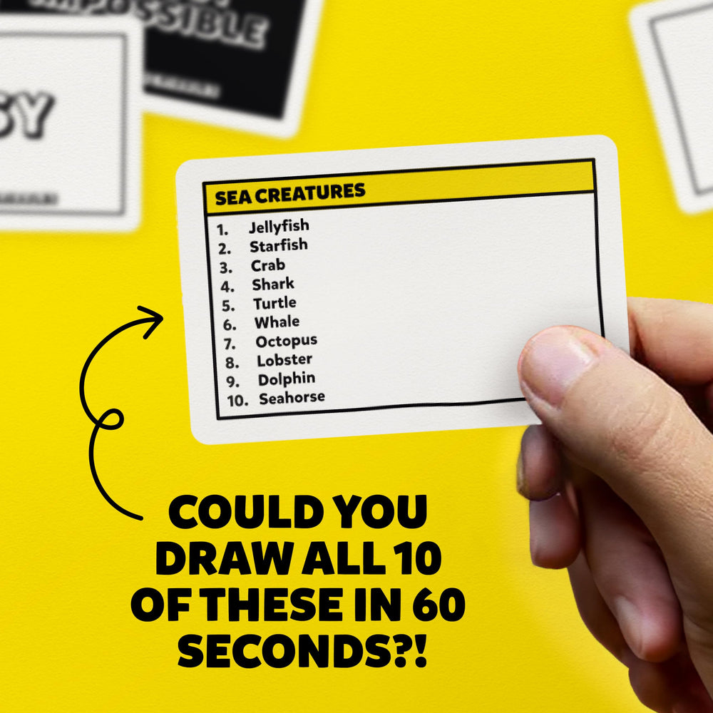 Gamely Six Second Scribbles players drawing in action demonstrates fast teamwork and laughter.