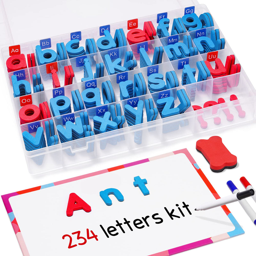 GAMENOTE classroom magnetic letters kit with a sturdy box for organized spelling practice.
