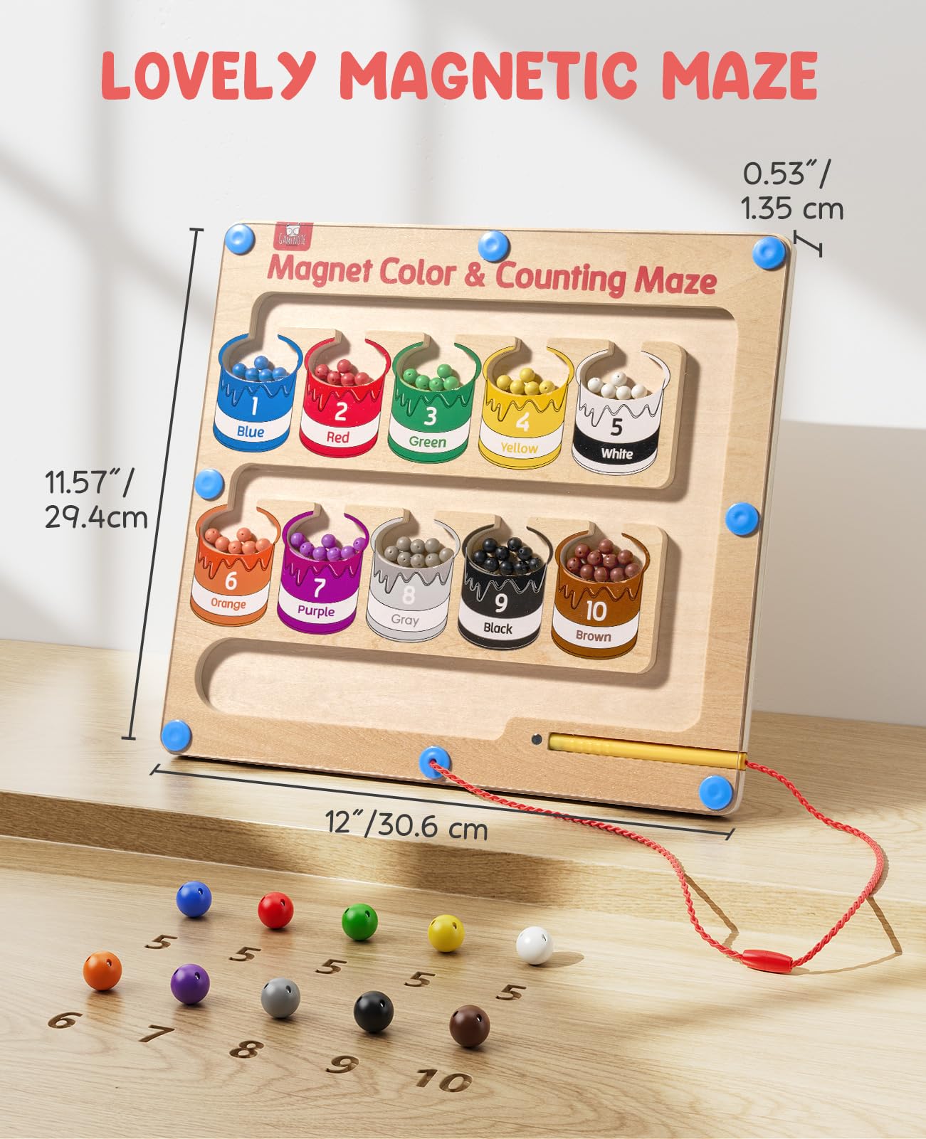 GAMENOTE gift-boxed maze, ideal Montessori-inspired gift for preschoolers