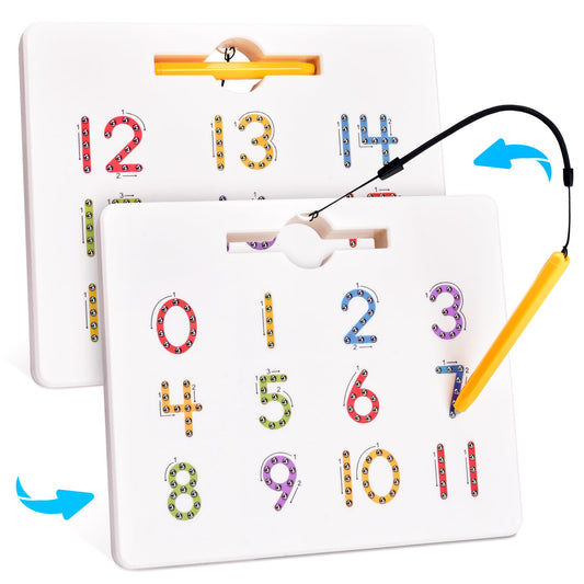 GAMENOTE magnetic tracing board front view with numbers 1-11 for handwriting practice