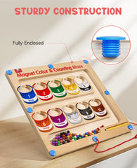 GAMENOTE magnetic wand guides beads, promoting precise hand-eye coordination