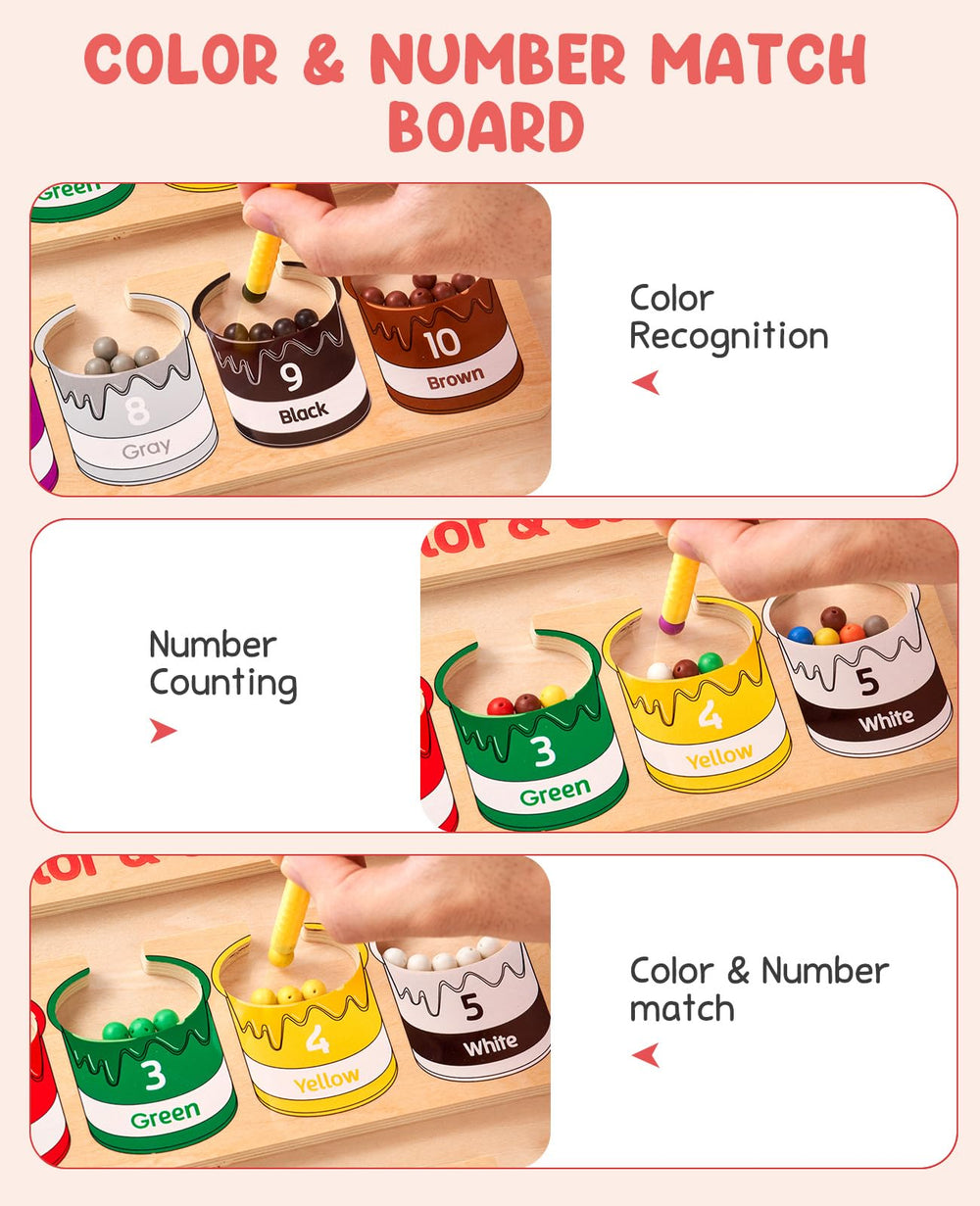 GAMENOTE painted paint cans labeled 1-10 for number matching activities
