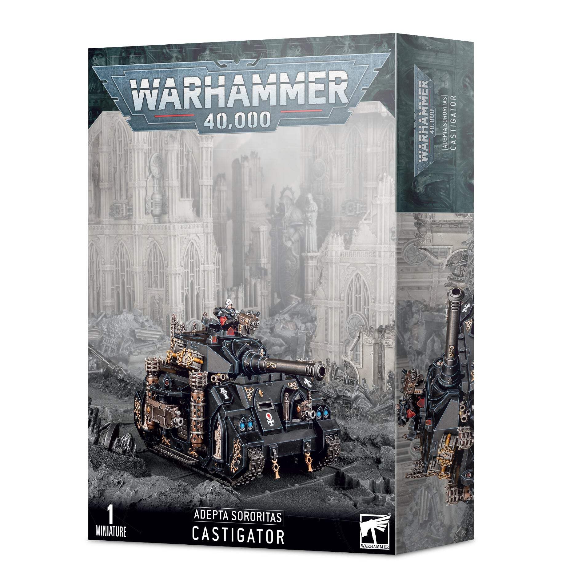 Games Workshop Adepta Sororitas Castigator miniature, assembly-ready and painting-friendly for tabletop gameplay.