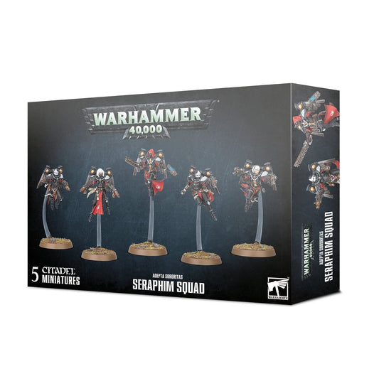 Games Workshop Adepta Sororitas Seraphim Squad miniature ready for painting and tabletop battles.