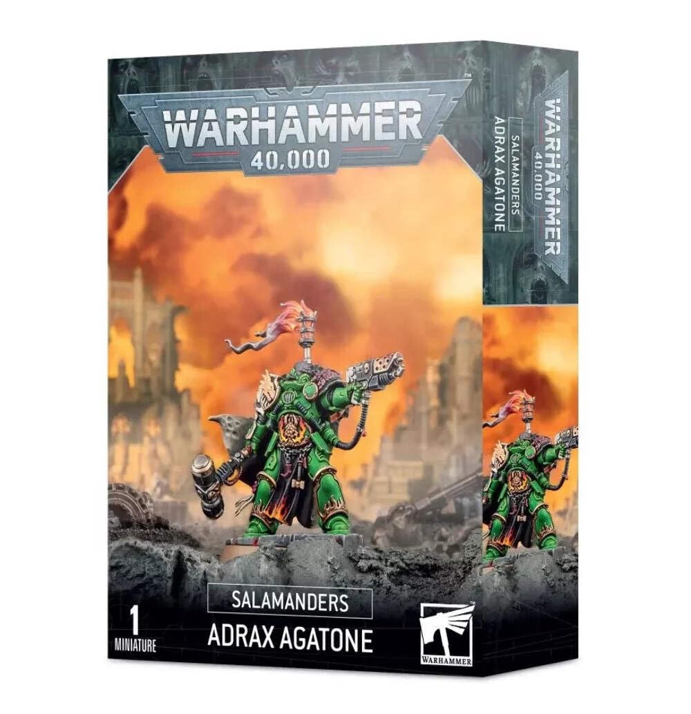 Games Workshop Adrax Agatone model for Warhammer 40k, ideal for tabletop battles and display.