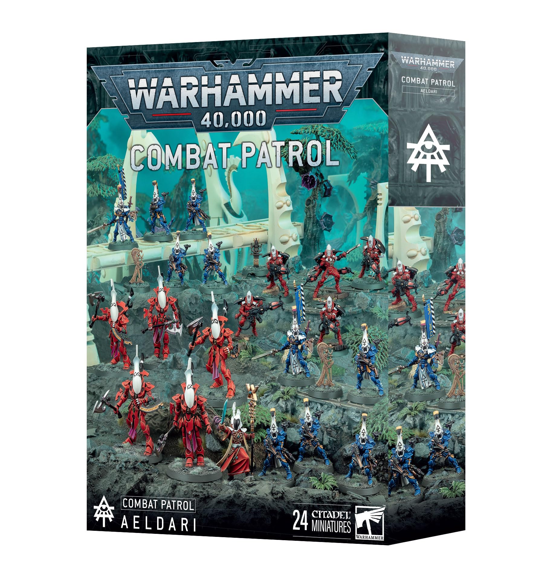 Games Workshop Aeldari Combat Patrol 24 miniatures ready for tabletop battles.