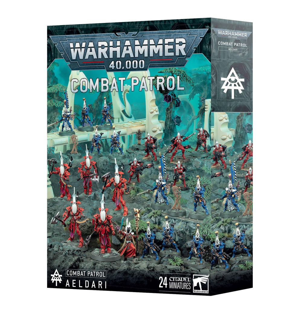 Games Workshop Aeldari Combat Patrol 24 miniatures ready for tabletop battles.